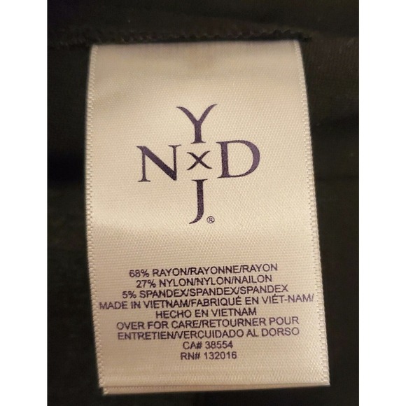 NYDJ High Waist Gray Black Lift Tuck Tech Knee Length Zip Pencil Skirt Women S - Picture 6 of 8